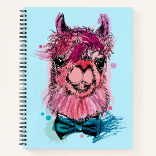 Cute Pink Llama Notebook