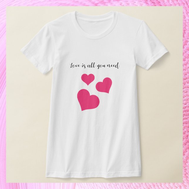 Cute Pink Love and Hearts T-Shirt (Creator Uploaded)