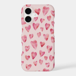 Cute pink love heart pattern