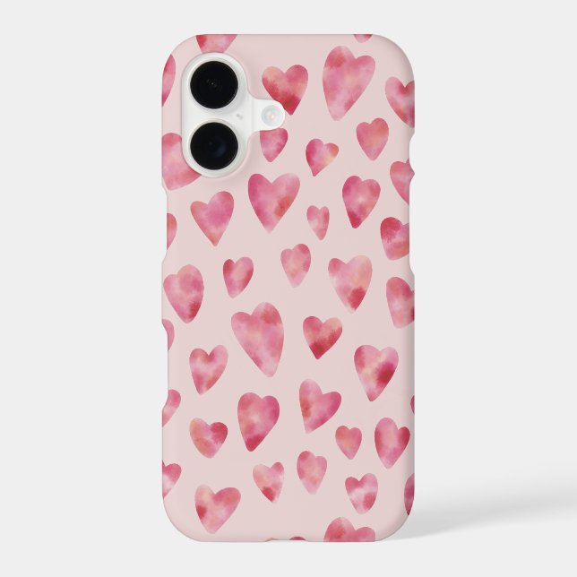 Cute pink love heart pattern (Back)