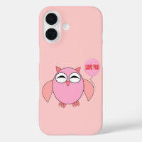 Cute Pink Love You Owl