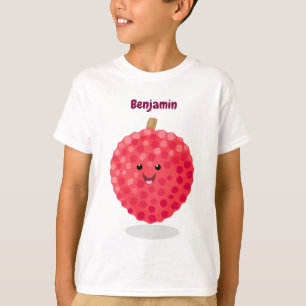 Cute pink lychee cartoon illustration T-Shirt