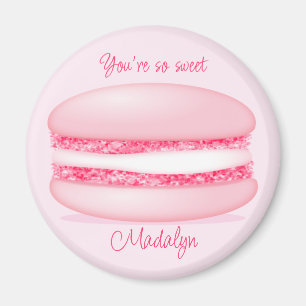 cute pink macaron so sweet girls name magnet