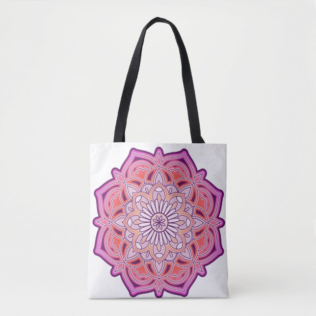 Cute Pink Mandala  Tote Bag (Front)