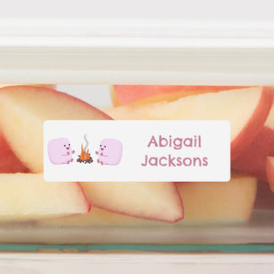 Cute pink marshmallows cartoon personalised