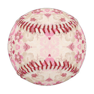 Cute pink modern flowers pattern High-Top sneakers Baseball