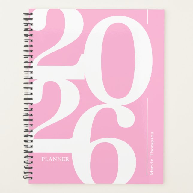 Cute Pink Name 2026 Planner (Front)