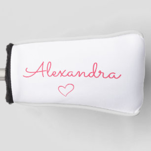 Cute Pink Name Custom Golf Head Cover