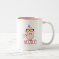 Cute Pink Nerd Bird with Glasses