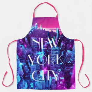Cute Pink New York City Bakers Apron