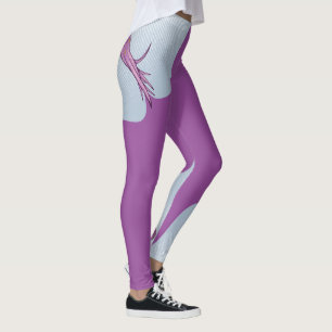 Cute pink octopus swimming leggings