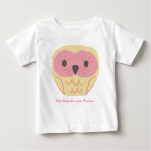 Cute Pink Owl Baby Onsie Gift Baby Shower Idea T-Shirt