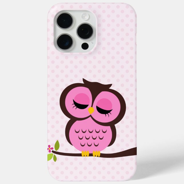Cute Pink Owl Case-Mate iPhone Case (Back)