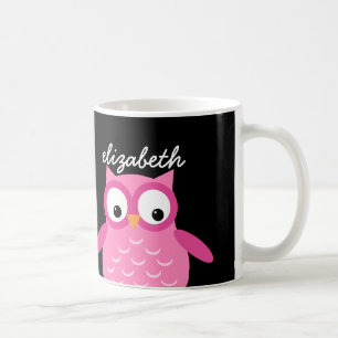 Cute Pink Owl Custom Name For Her Z01 Coffee Mug