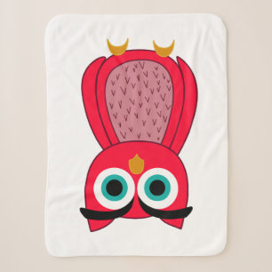 Cute Pink Owl Sherpa Blanket