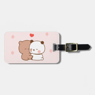 Cute Pink Panda Bear love Luggage Tag