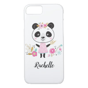Cute Pink Panda Girly Personalised iPhone 8/7 Case