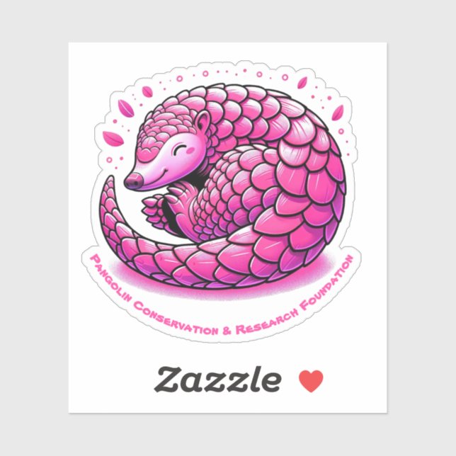 Cute Pink Pangolin Sticker (Sheet)