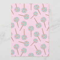 Cute Pink Pastel Lollipop Seamless Pattern