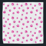 Cute Pink Paw Prints Pattern Bandana<br><div class="desc">Show how much you love animals with this cute pink paw print patterned bandanna. Also looks awesome with other backgrounds. Bet your pet will look adorable wearing it!</div>