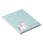 Cute Pink Personalised Magical Unicorn Notepads