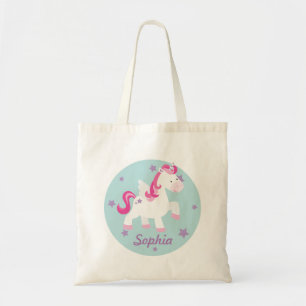 Cute Pink Personalised Magical Unicorn Tote Bag