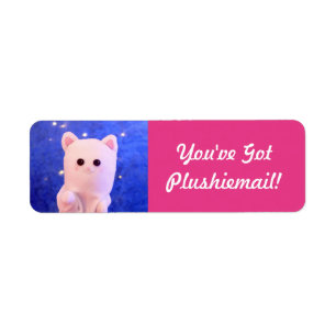 Cute Pink Personalised Photo Mail Modern Return Address Label