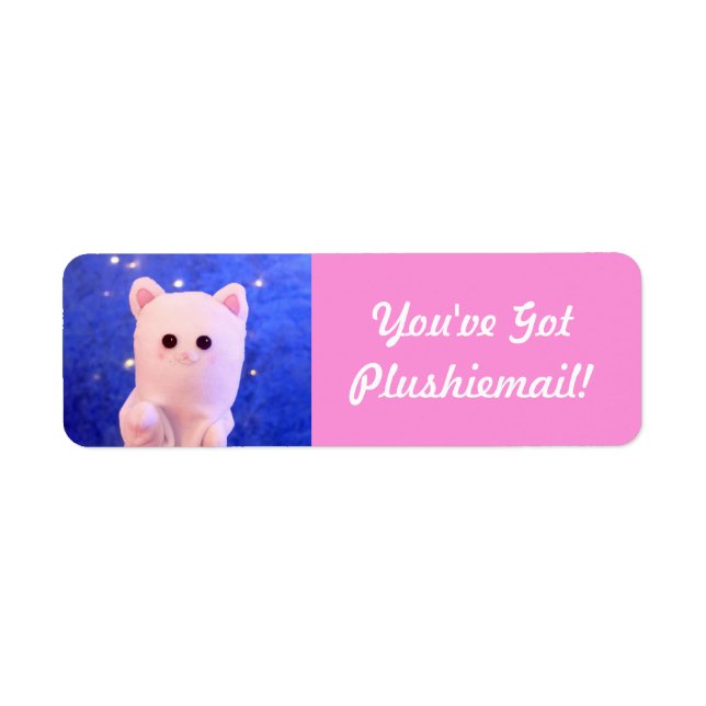 Cute Pink Personalised Photo Modern Mail Return Address Label (Front)