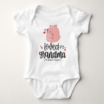 Cute Pink Pig and Piglet - Loved by Grandma