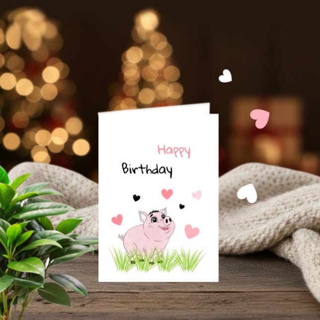 Cute pink pig card (Creator Uploaded)
