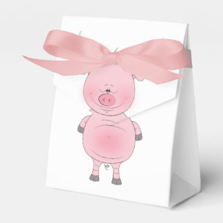 Cute Pink Pig Cartoon Favour Box