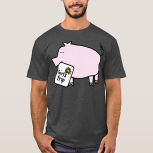 Cute Pink Pig goes on Girls Trip T-Shirt