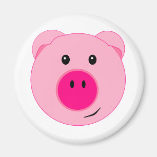 Cute Pink Pig Magnet