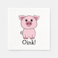 Cute Pink Pig Oink! Farm Animal