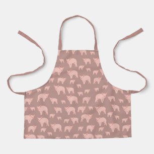 Cute Pink Pig Pattern  Apron