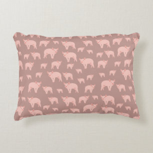 Cute Pink Pig Pattern  Decorative Cushion