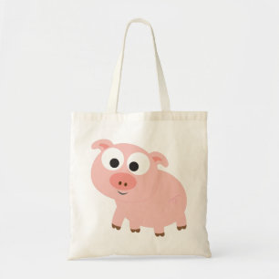 Cute Pink Pig Tote Bag