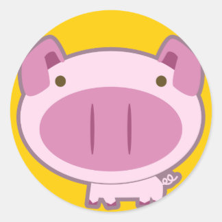 CUTE PINK PIGGY STICKER