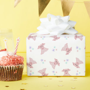 Cute Pink Pigs Barnyard Birthday Kids Wrapping Paper