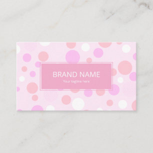 Cute Pink Polka Dot Pop Background Business Card