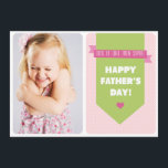 Cute Pink Polka Dots | Father's Day Flat Card<br><div class="desc">Fun and whimsical Father's day card. Similar items are available.</div>