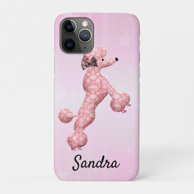Cute Pink Poodle Dog Cell Phone iPhone / iPad case (Back)