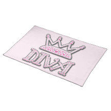 Cute Pink Printed Pearls Diva Princess Crown