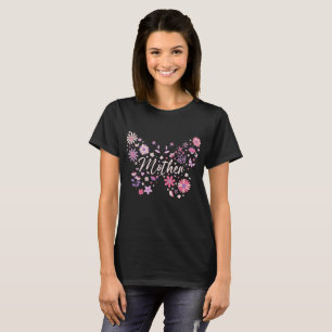 Cute Pink & Purple Flower Mother T-Shirt