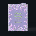 Cute Pink Purple Green Flowers Birthday Card<br><div class="desc">Bright and Cute Pink Purple Blue Flowers Happy Birthday Sister Card .</div>