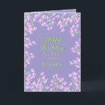 Cute Pink Purple Green Flowers Birthday Card<br><div class="desc">Bright and Cute Pink Purple Blue Flowers Happy Birthday Sister Card .</div>
