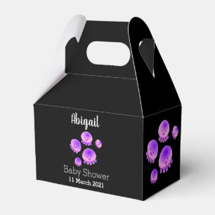 Cute pink purple jellyfish kawaii cartoon favour box