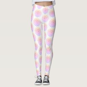 Cute Pink Purple Mandala Pattern Elegant Leggings