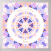 Cute Pink Purple Reach for the Stars Motivational