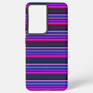 Cute pink purple stripes samsung galaxy case